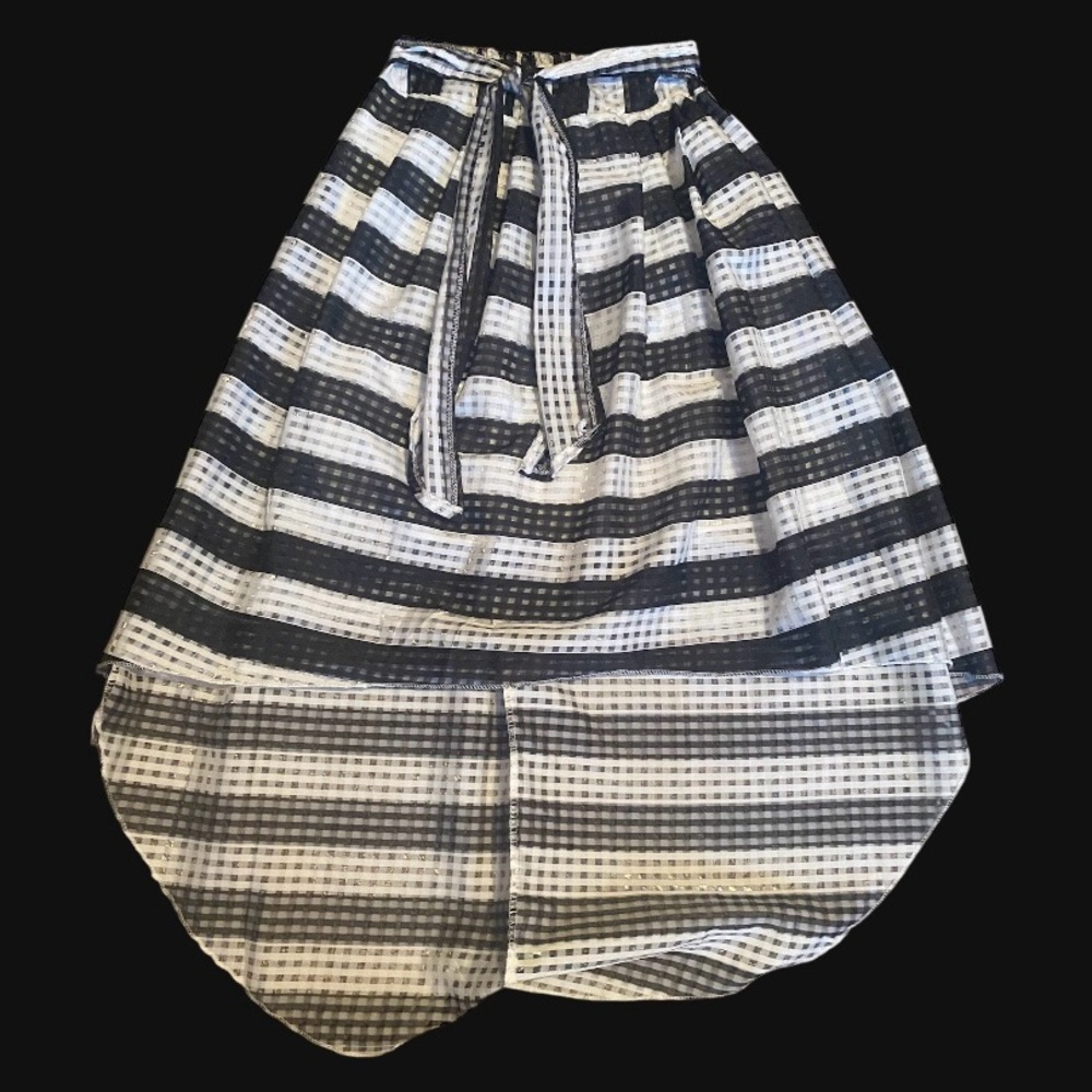 NWOT! High/Low Black & White Striped Skirt